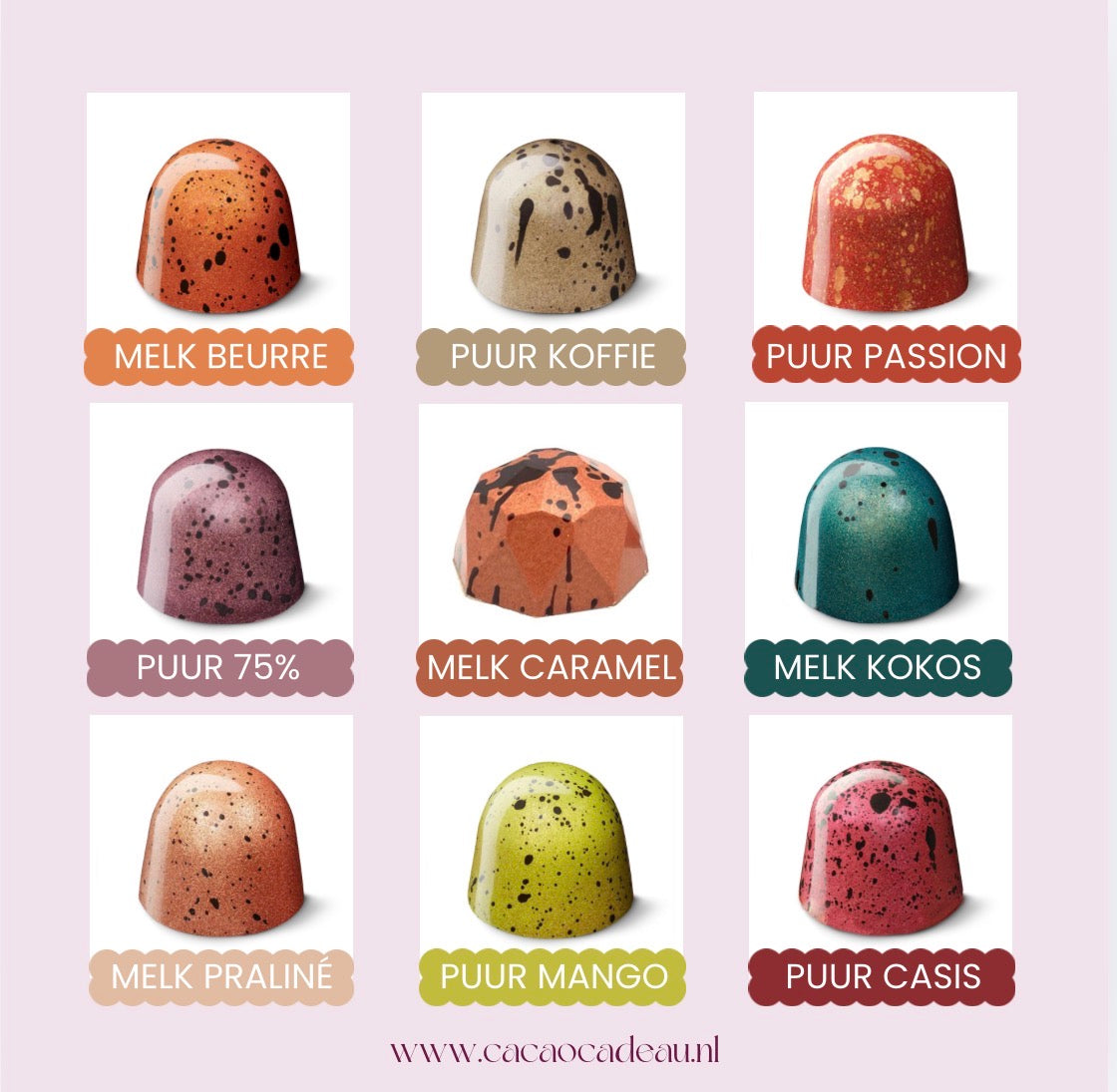 Bonbons set van 5 stuks